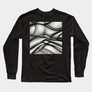 Wavy Lines Abstract Long Sleeve T-Shirt